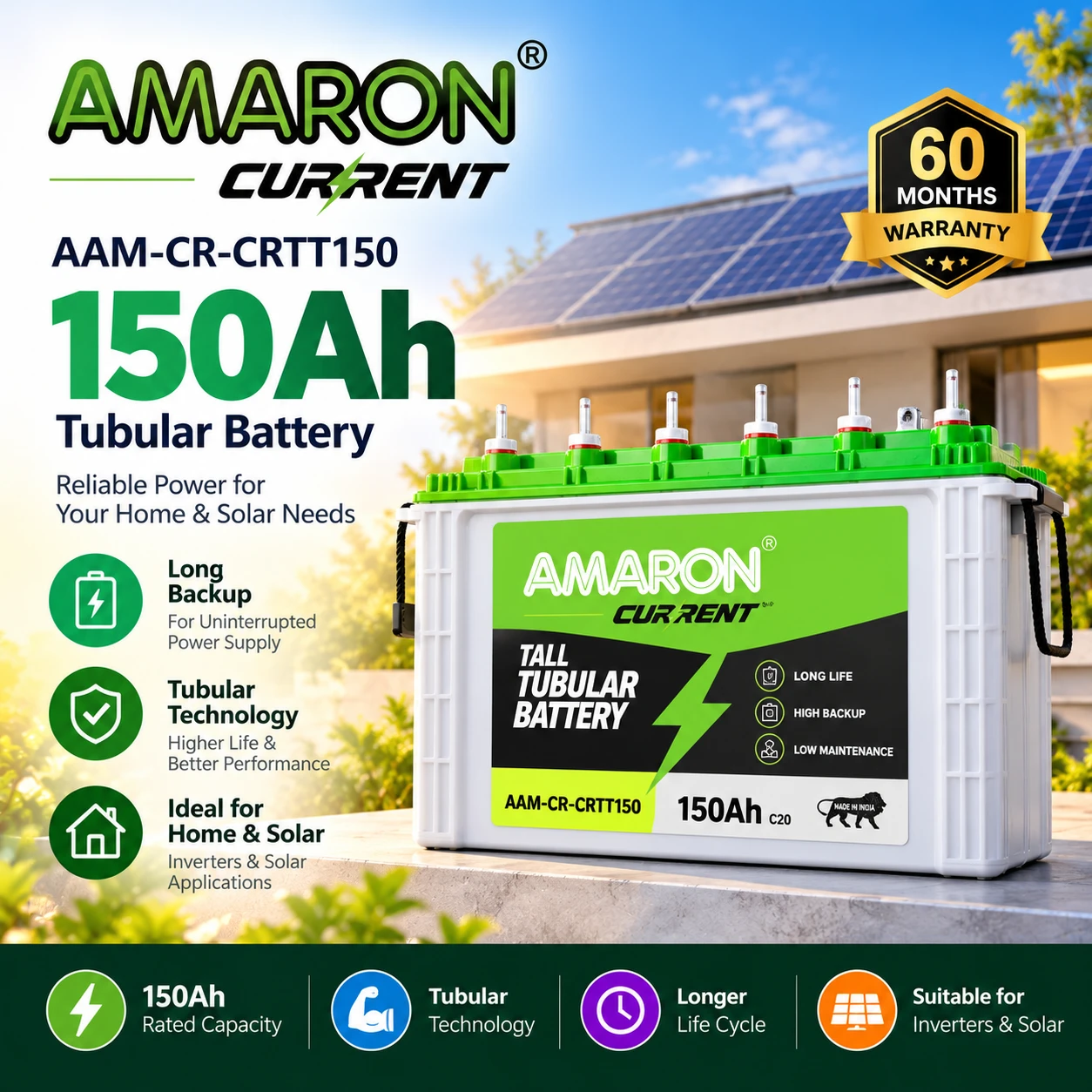 Amaron Current AAM-CR-CRTT150 150Ah Tubular