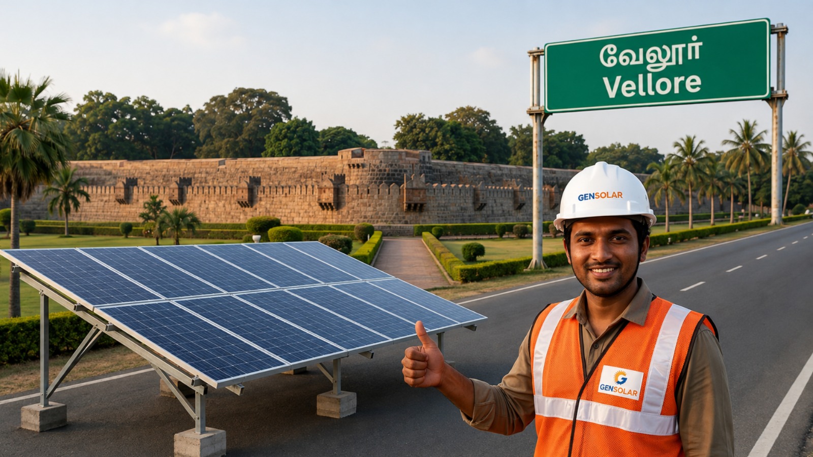 Solar panel installation in Vellore, Tamil Nadu