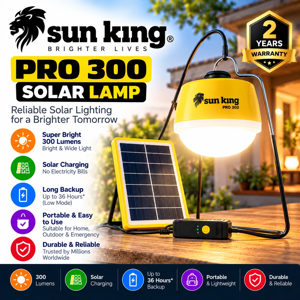 Sun King Pro 300 Solar Lamp
