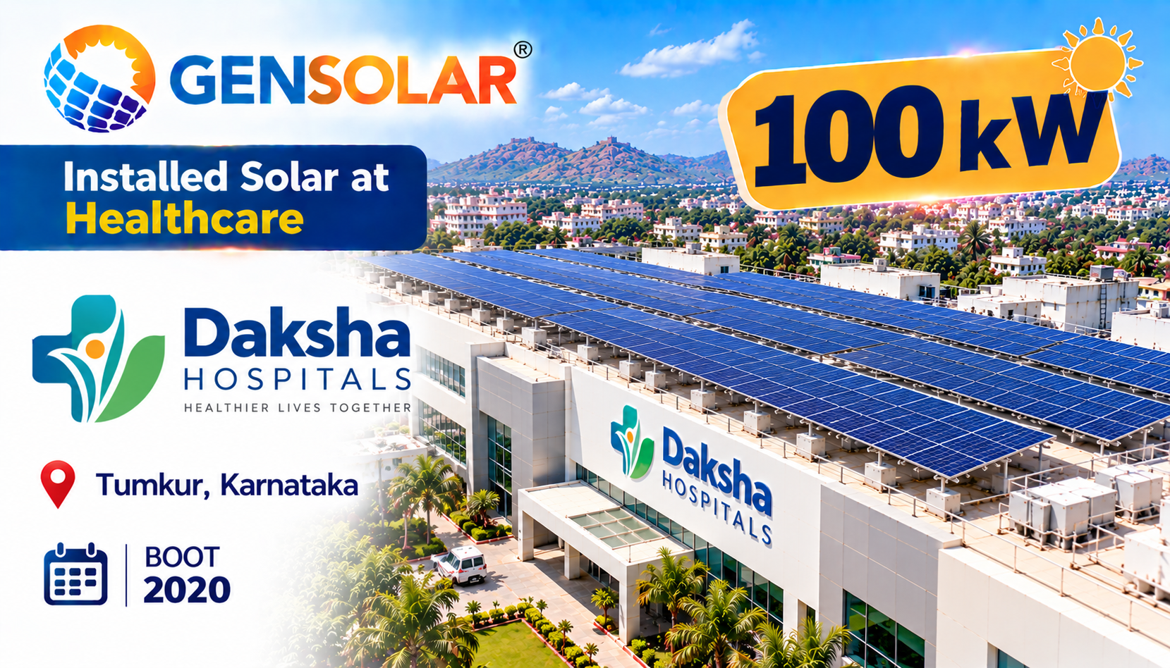 Daksha — 100 kW rooftop solar installation in Tumkur, Karnataka